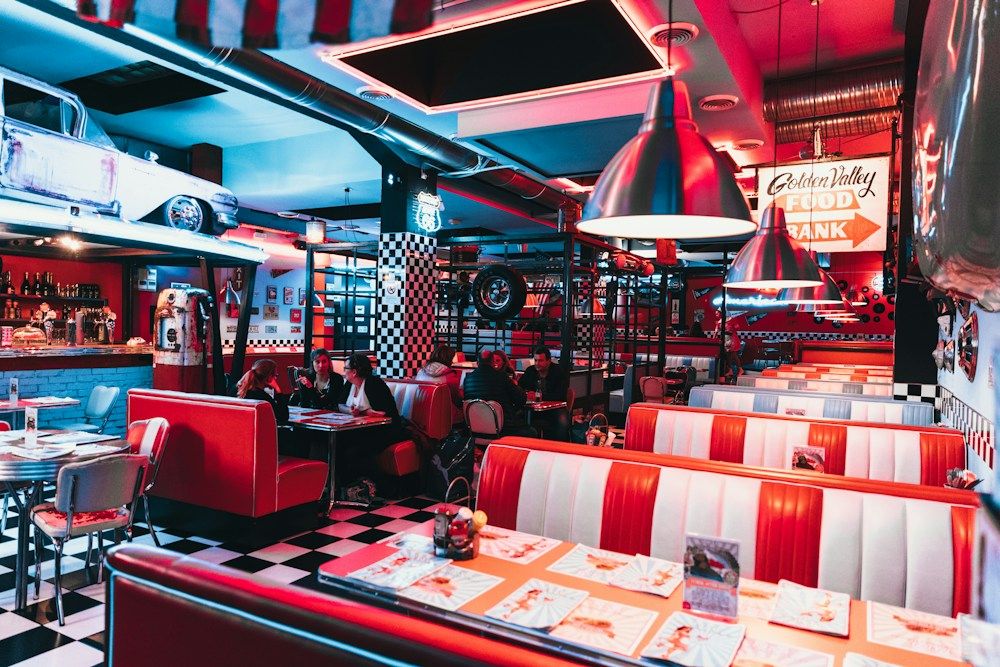 Retro diner interior