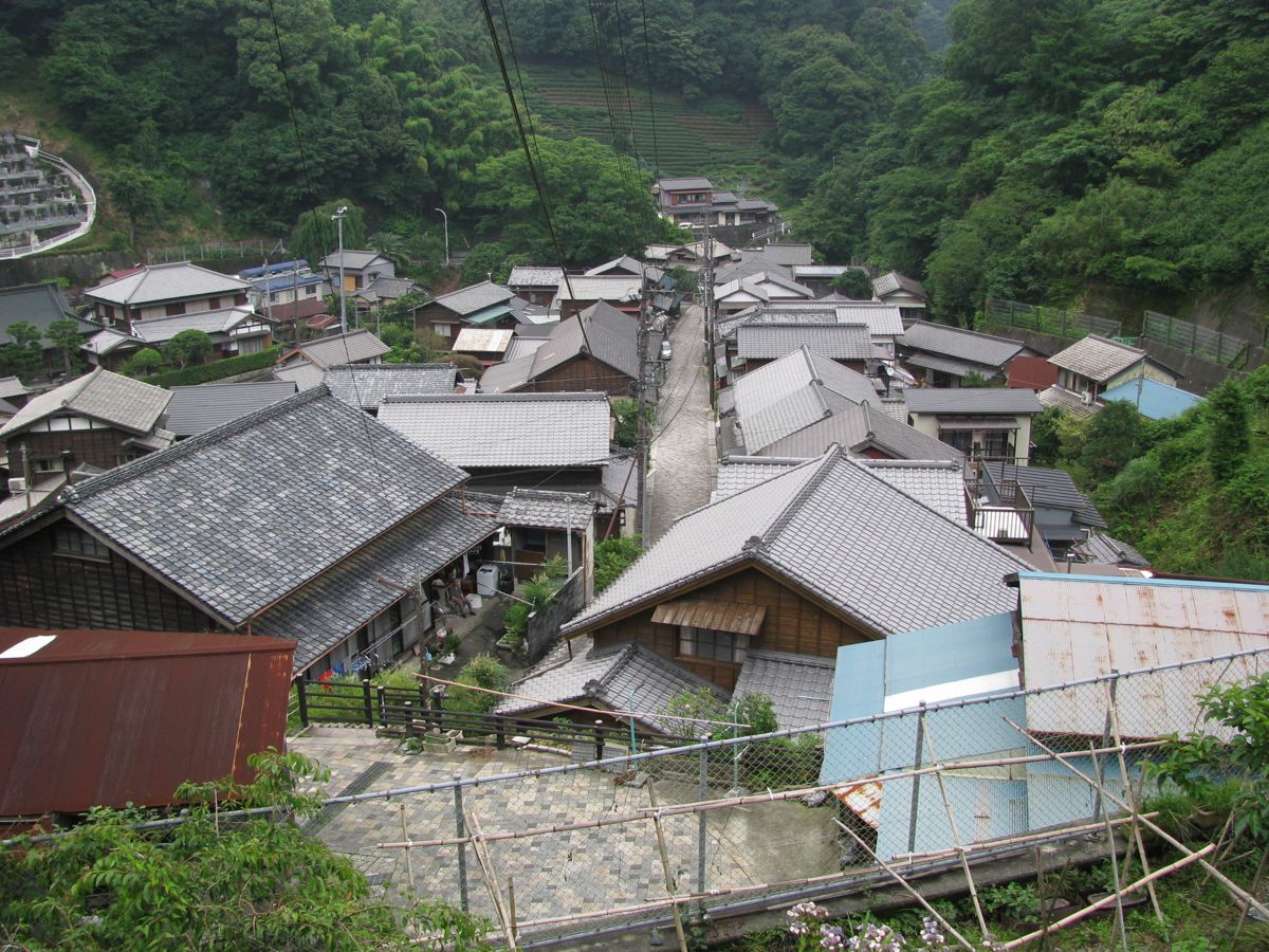 Historic Old Tokaido road in Utsunoya
