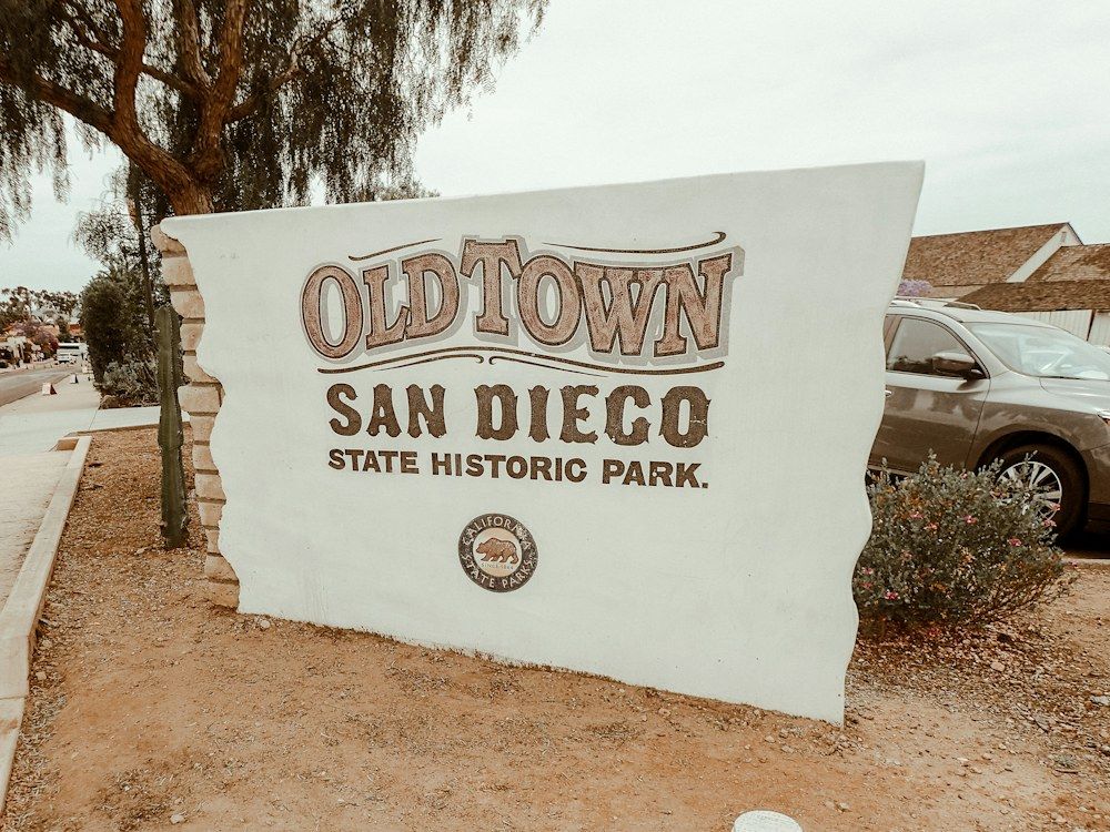 Sign marking Old Town San Diego State Historic Park.