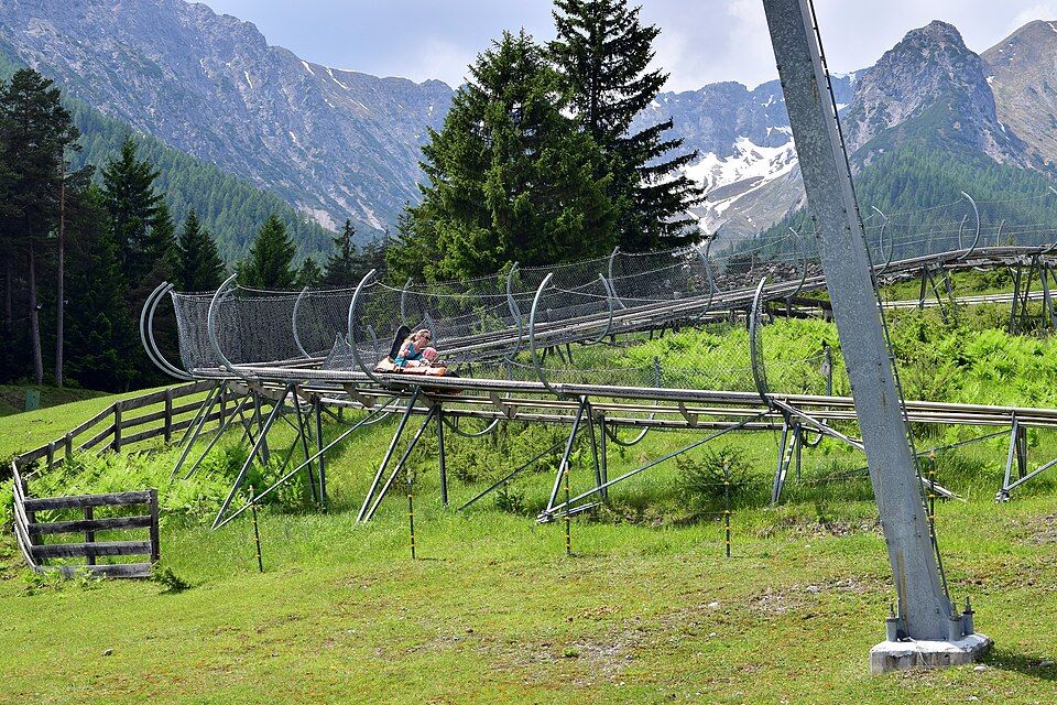 Alpine coaster track in Imst, Austria